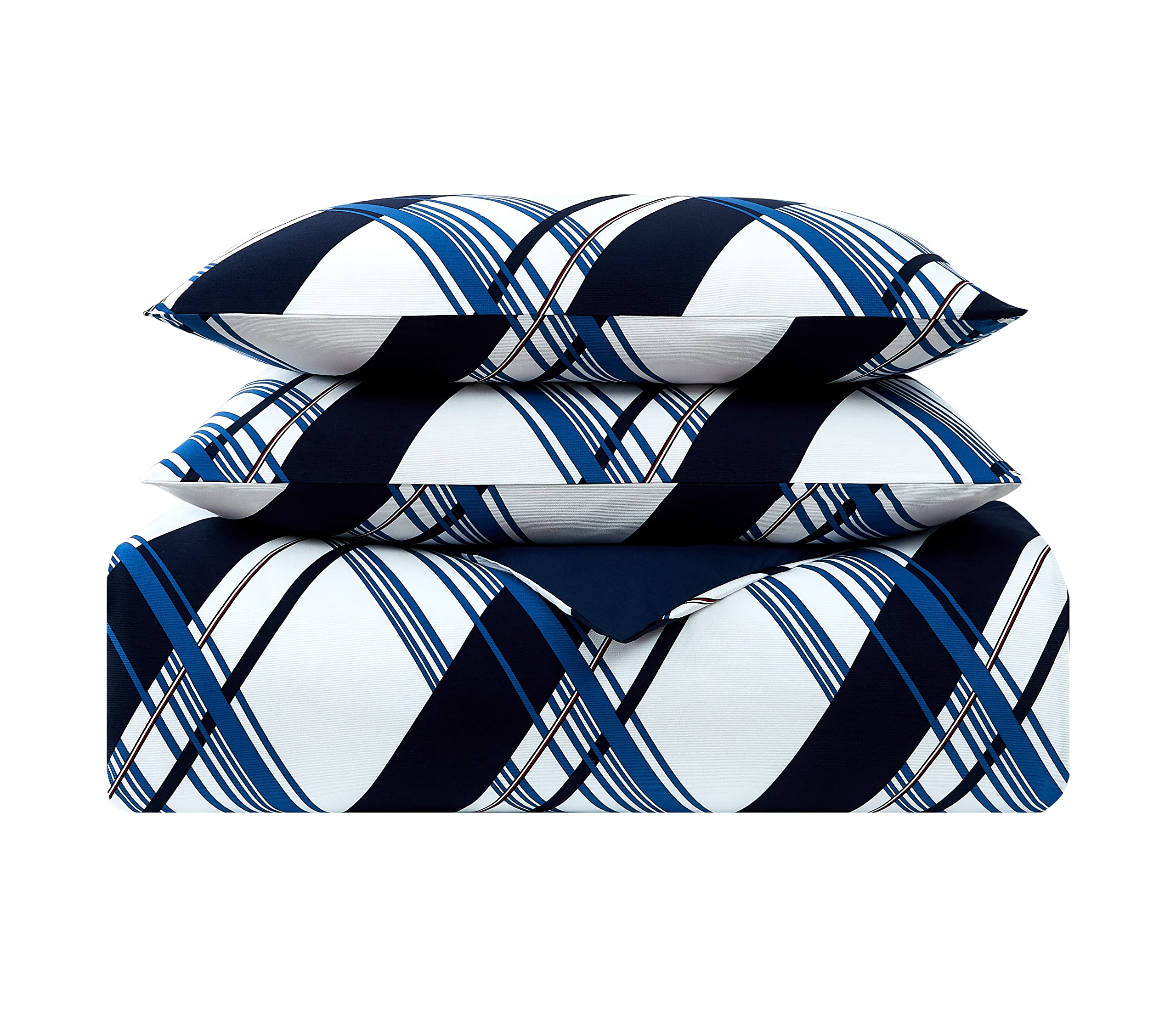 Amazon｜Tommy Hilfiger 斜め格子柄 200TC パーケール 羽毛布団3点